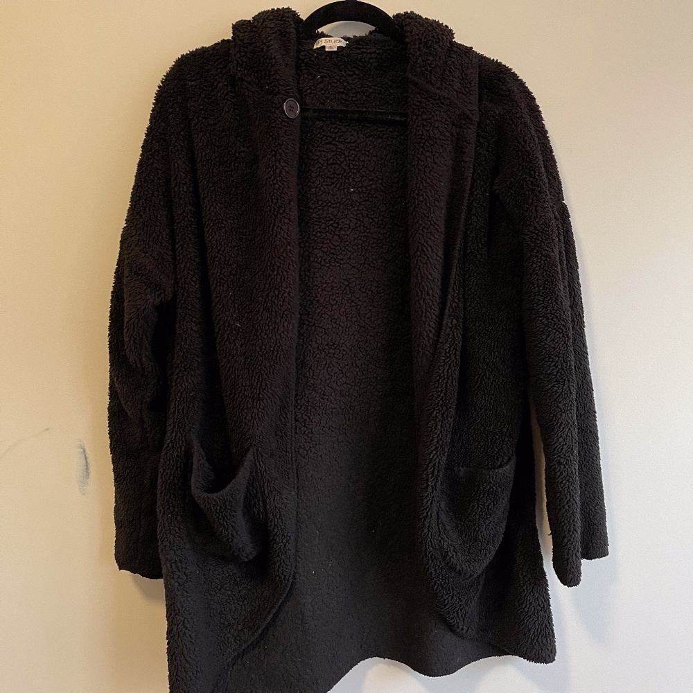 PJ Studio Hooded Fuzzy Sweater